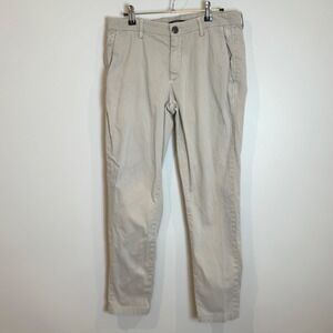 Boggi Milano Mens Chinos Pants Beige Flat Front Classic Fit Size 32